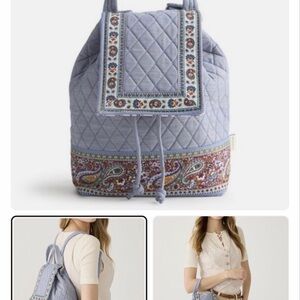 Vera Bradley Quilted Lavender Paisley Backpack